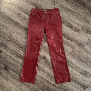 Gap Vintage Burgundy Leather Bootcut Pants